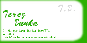 terez dunka business card